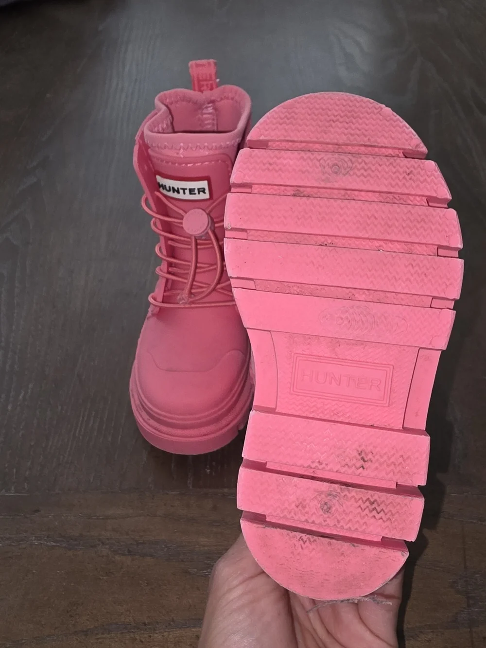 Hunter Kids' Pink Rain Boots